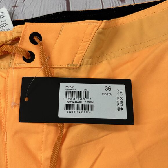 Oakley Kana 21 Boardshorts Mens 36 Sun Orange Swim Shorts Quick Dry Surf Pocket - Picture 3 of 9